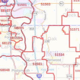 Omaha Area Zip Code Map - Map