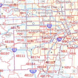 Downtown Detroit Zip Code Map United States Map